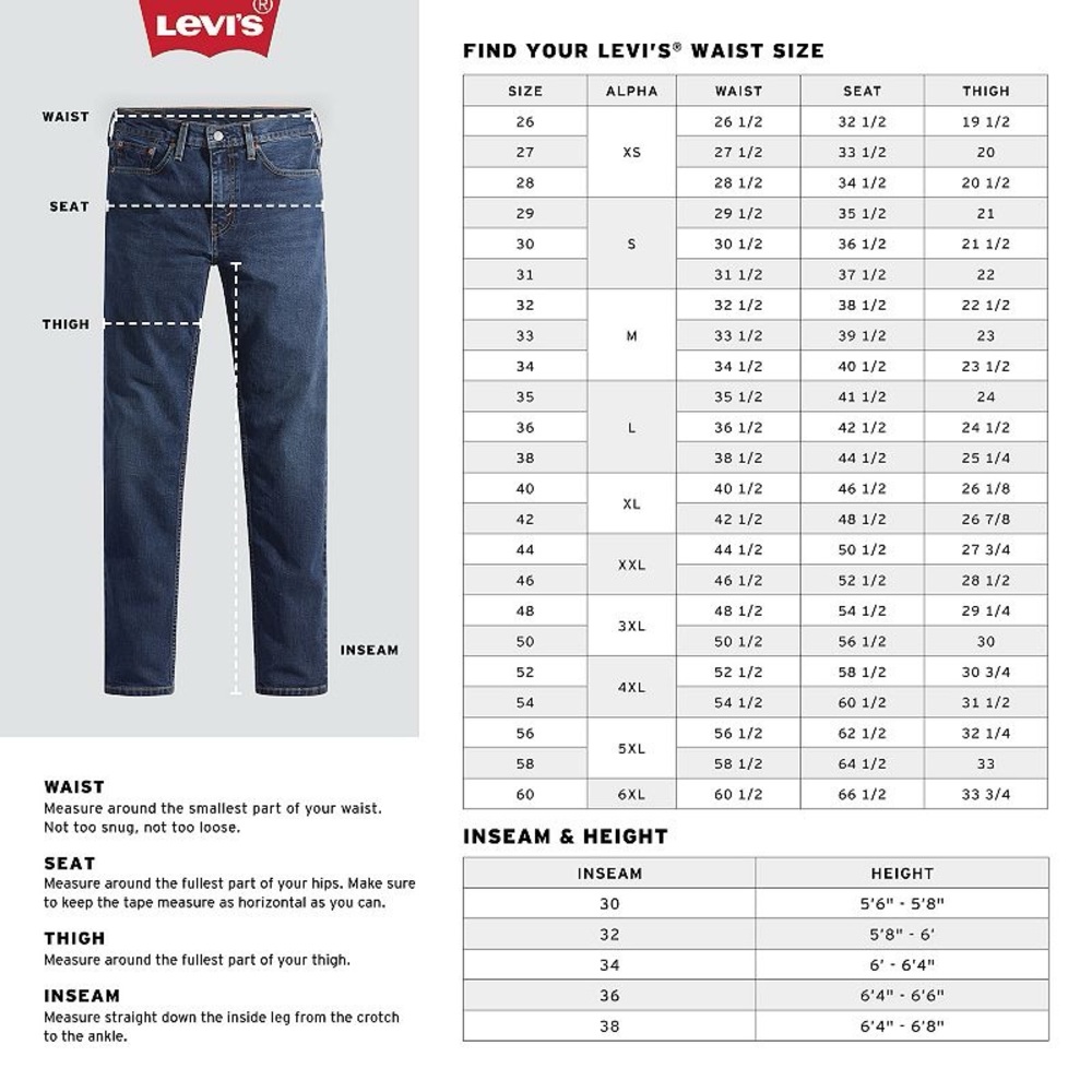 Levi's Men's Light Blue Straight Jeans 30W/28L - Picture 11 of 11